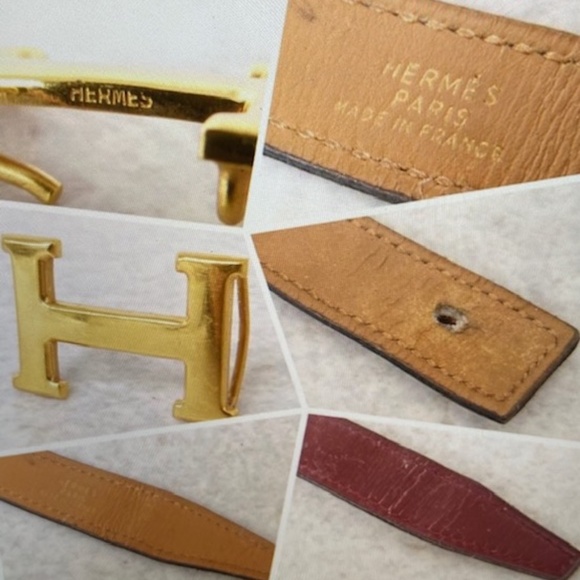 Hermes Constance slim belt Rouge Ash Size 29\